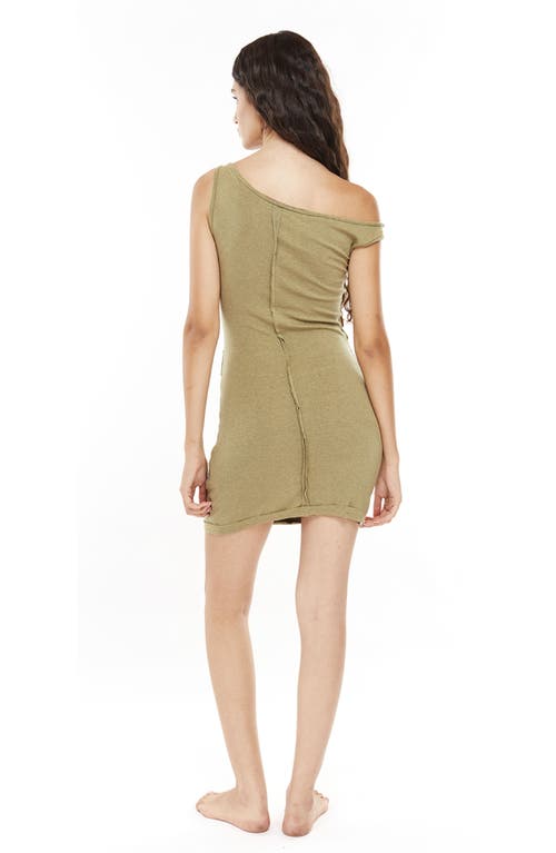 Mother Of All Papper Off Shoulder Mini Dress In Green