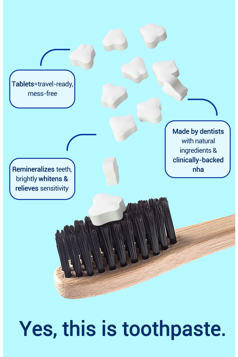 Toothpaste Tablets Toothpaste Bites, Alternate, color, White