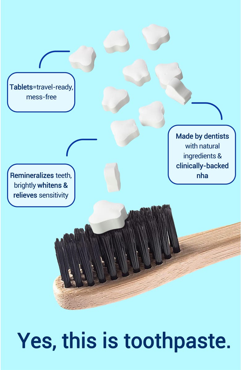 MySmile Toothpaste Tablets Toothpaste Bites, Alternate, color, White