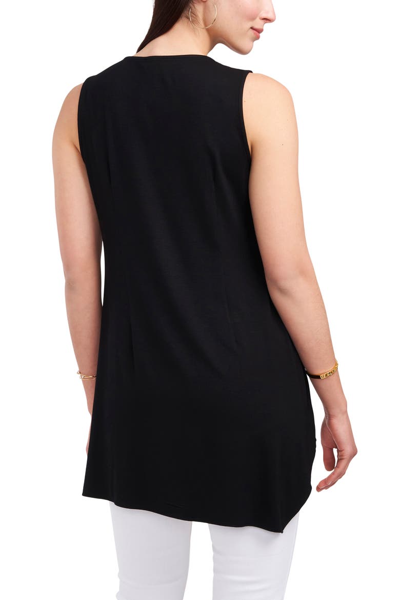 Asymmetrical Hem TunicTop, Alternate, color, RICH BLACK