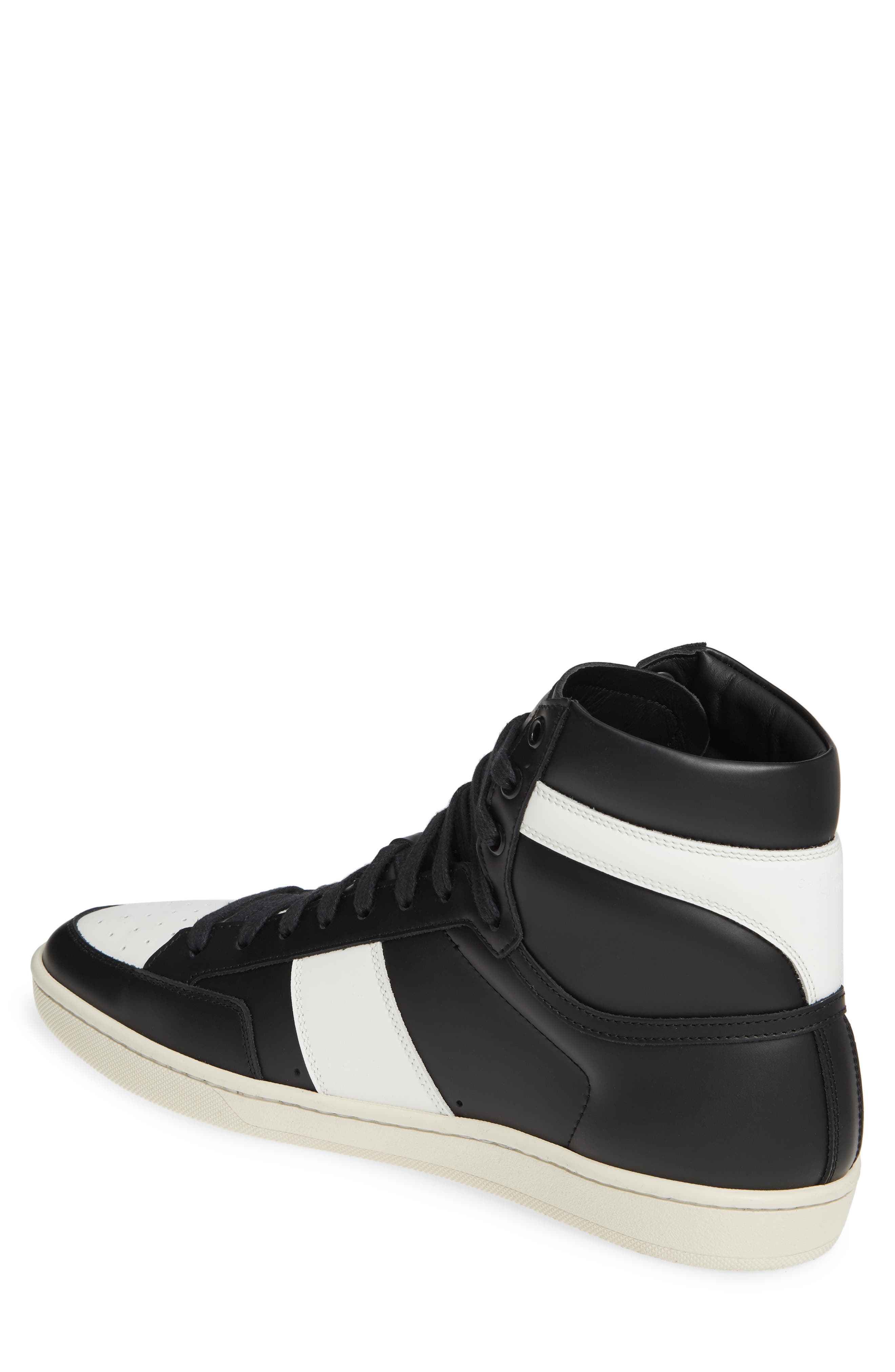 SL/10H Signature Court Classic High Top Sneaker, Alternate, color, BLACK/ WHITE