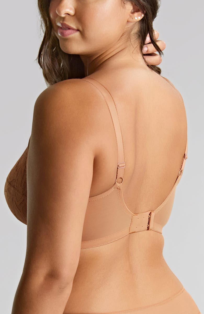 Panache Envy Underwire Stretch Lace Side Support Bra, Alternate, color, Honey