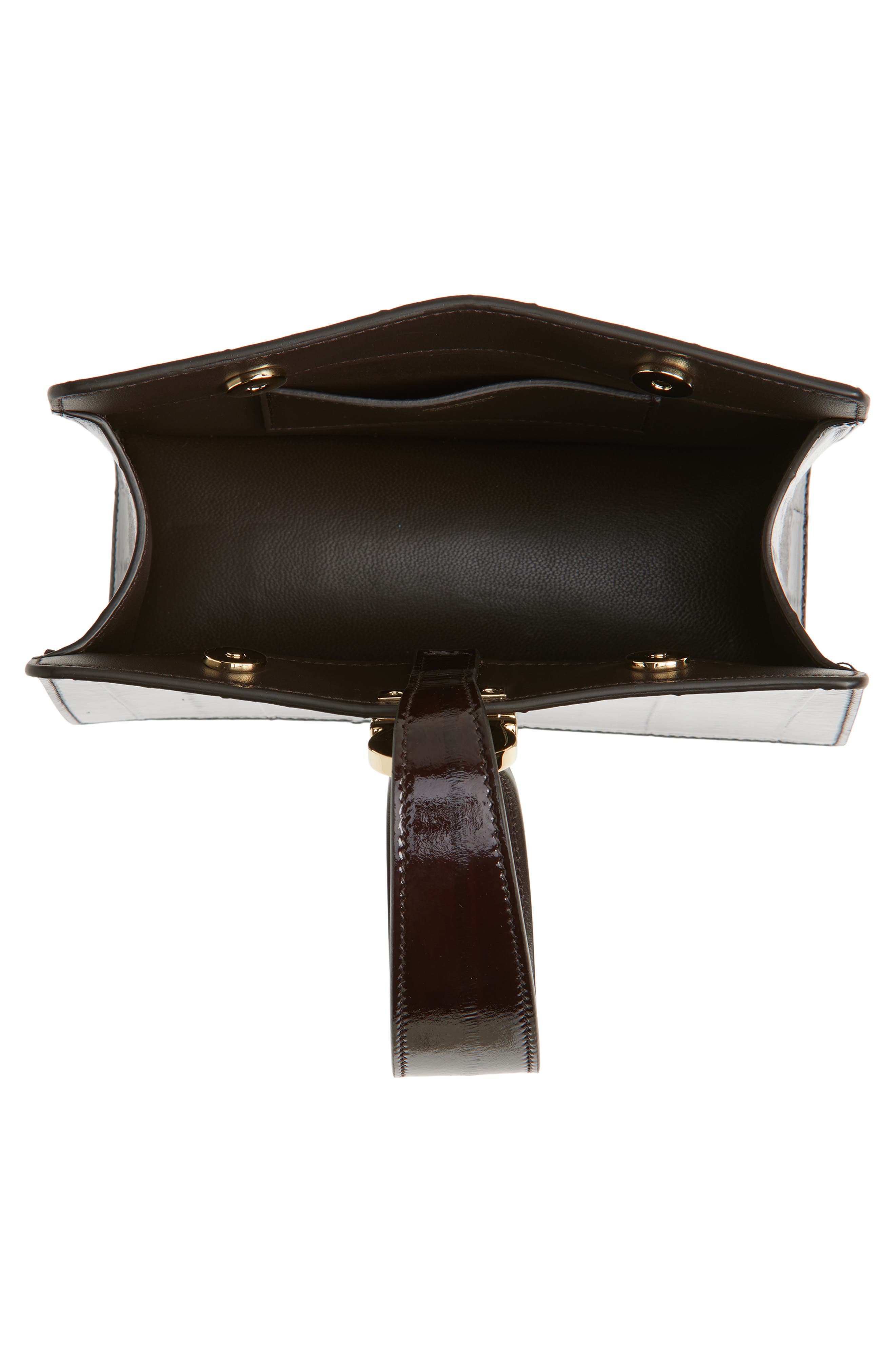 FERRAGAMO Double Gancio Eelskin Clutch, Alternate, color, Brown Testa Di Moro