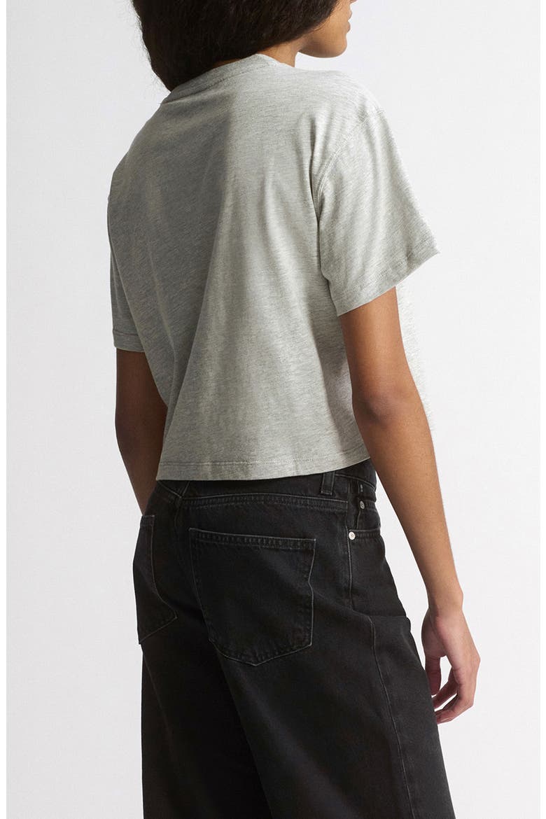 Crop Logo Graphic T-Shirt, Alternate, color, LIGHT GREY MELANGE