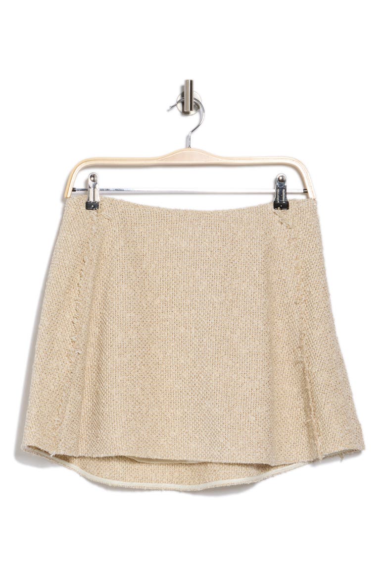 Elsie Tweed Miniskirt, Alternate, color, IVORY