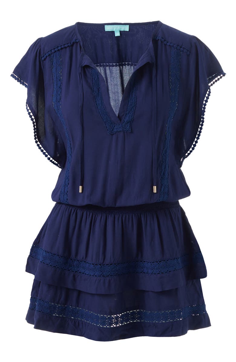 Melissa Odabash Georgie Cover-Up Dress, Alternate, color, Navy