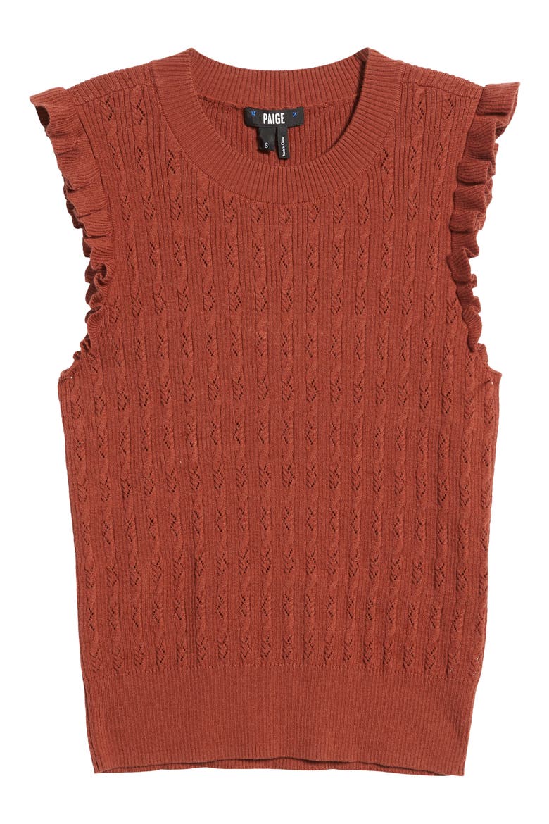 Gardenia Cotton Blend Sweater Tank, Alternate, color, PECAN