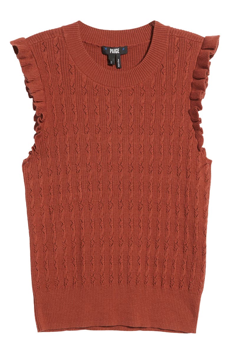 PAIGE Gardenia Cotton Blend Sweater Tank, Alternate, color, 