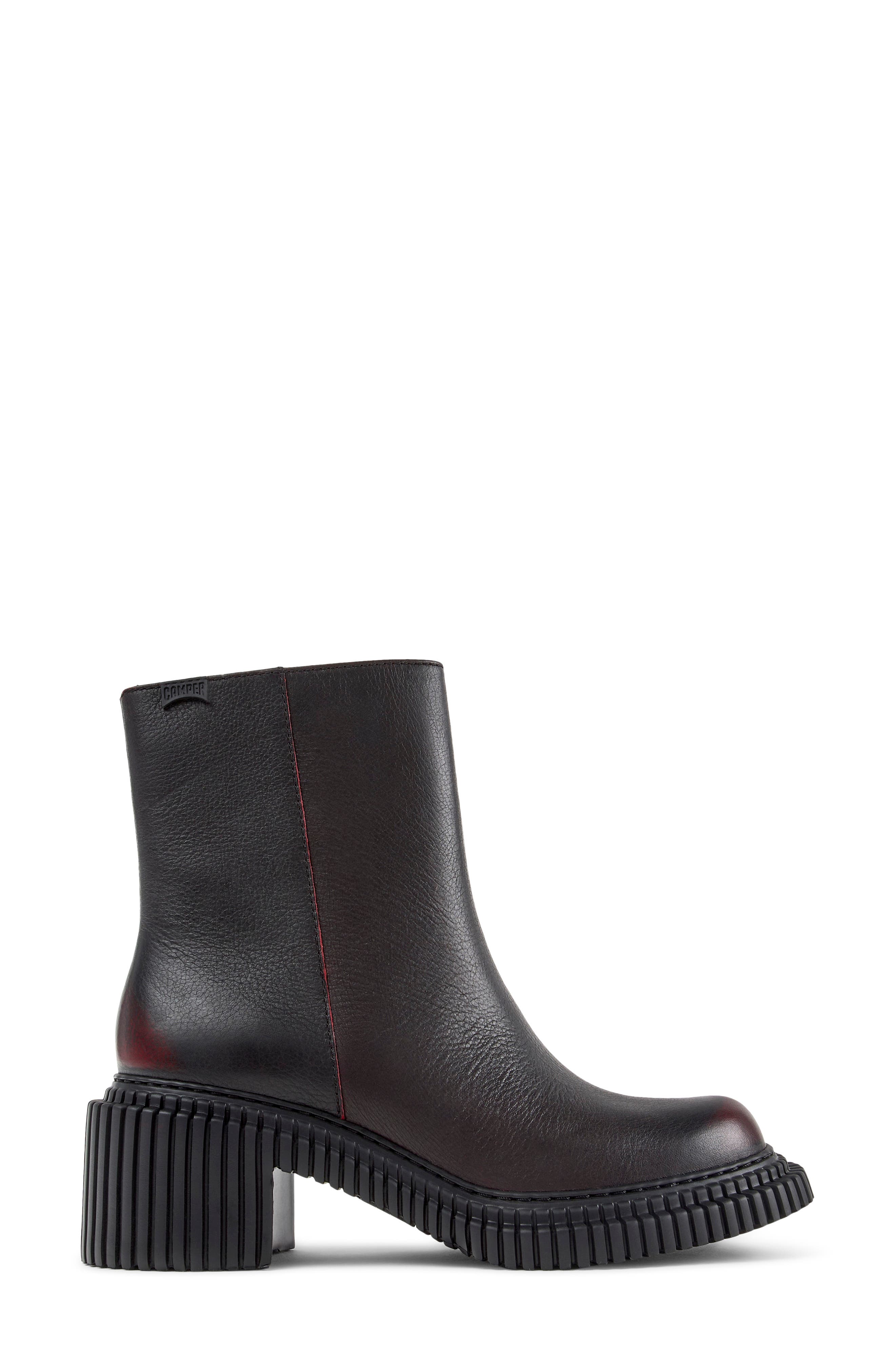 Pix London Zip Boot, Alternate, color, BURGUNDY