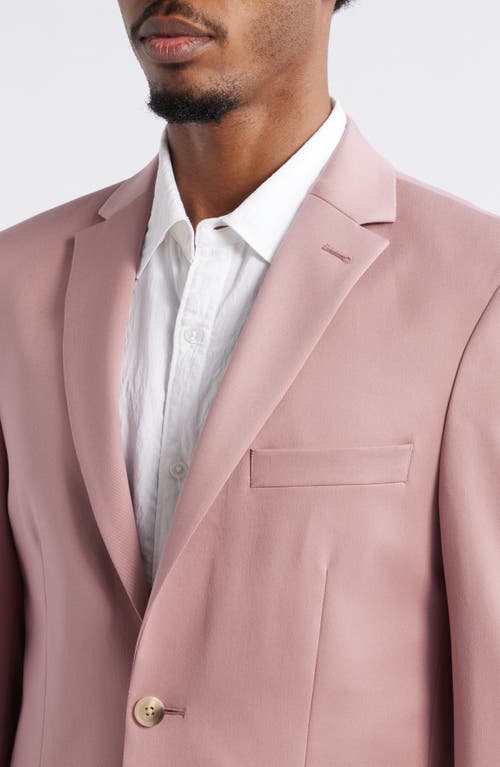Open Edit Slim Fit Sharkskin Blazer In Pink Timber
