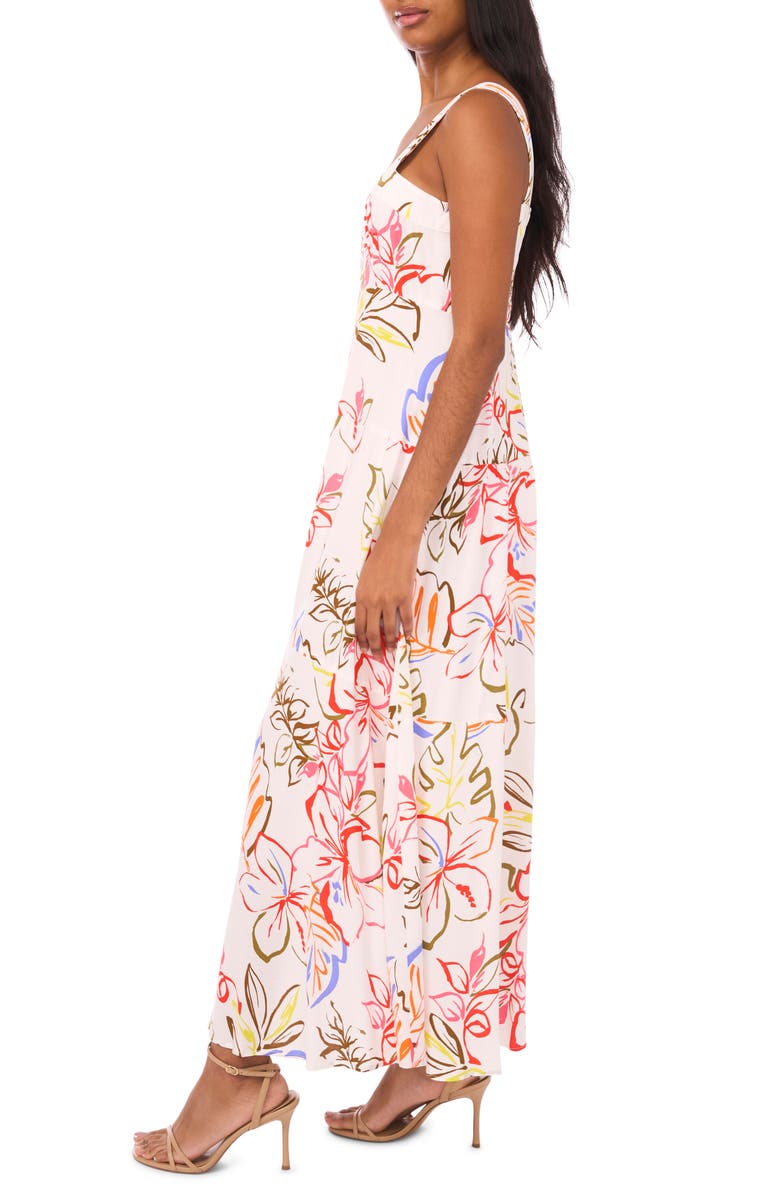 Halogen<sup>®</sup> Challis Smocked Sundress, Alternate, color, New Ivory