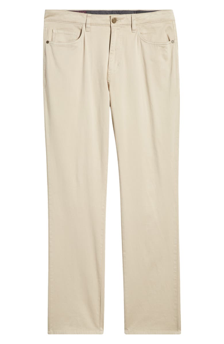 Johnston & Murphy Five-Pocket Pima Cotton Blend Pants, Alternate, color, Khaki