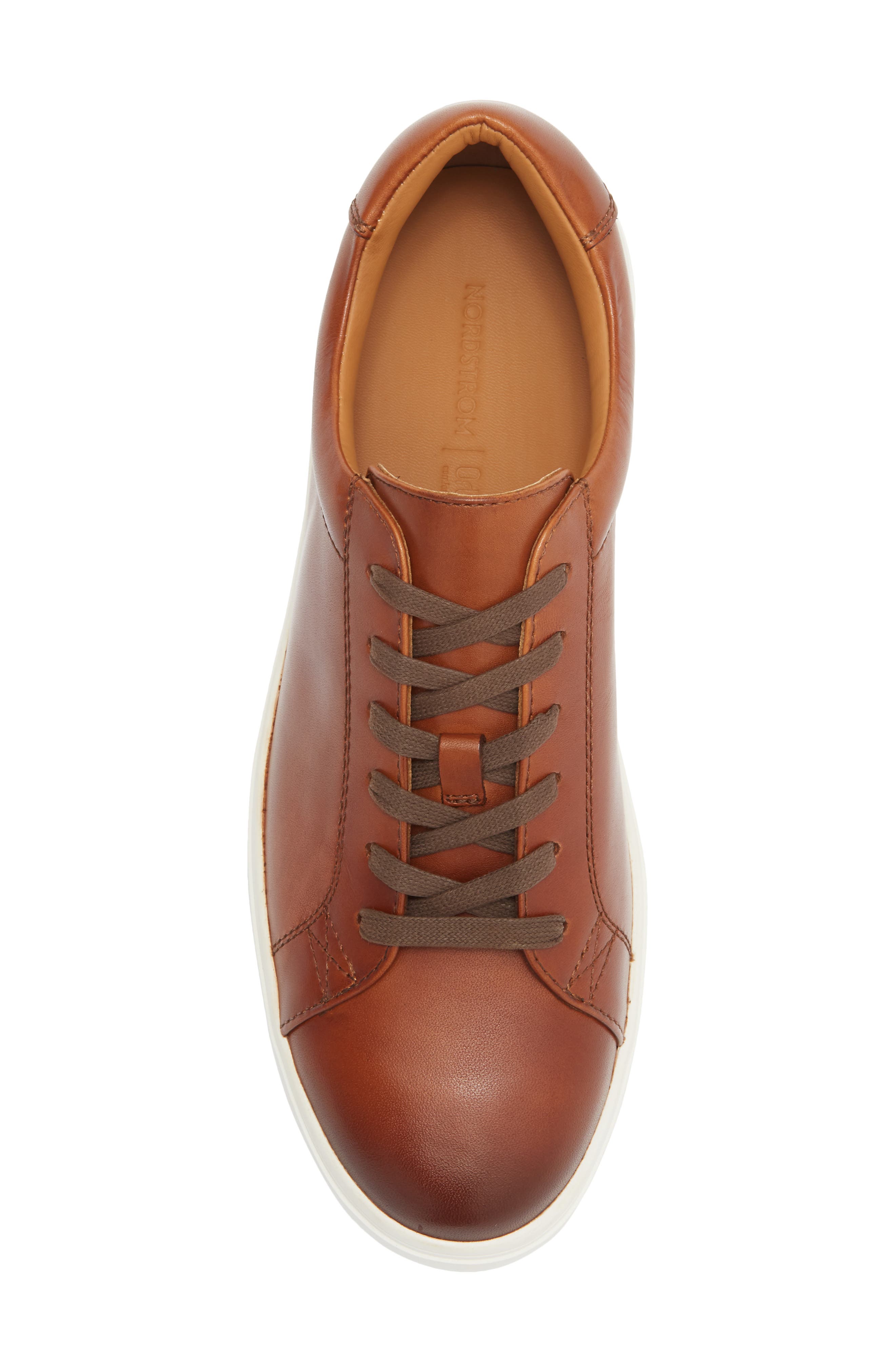 Warner Sneaker, Alternate, color, BROWN SADDLE