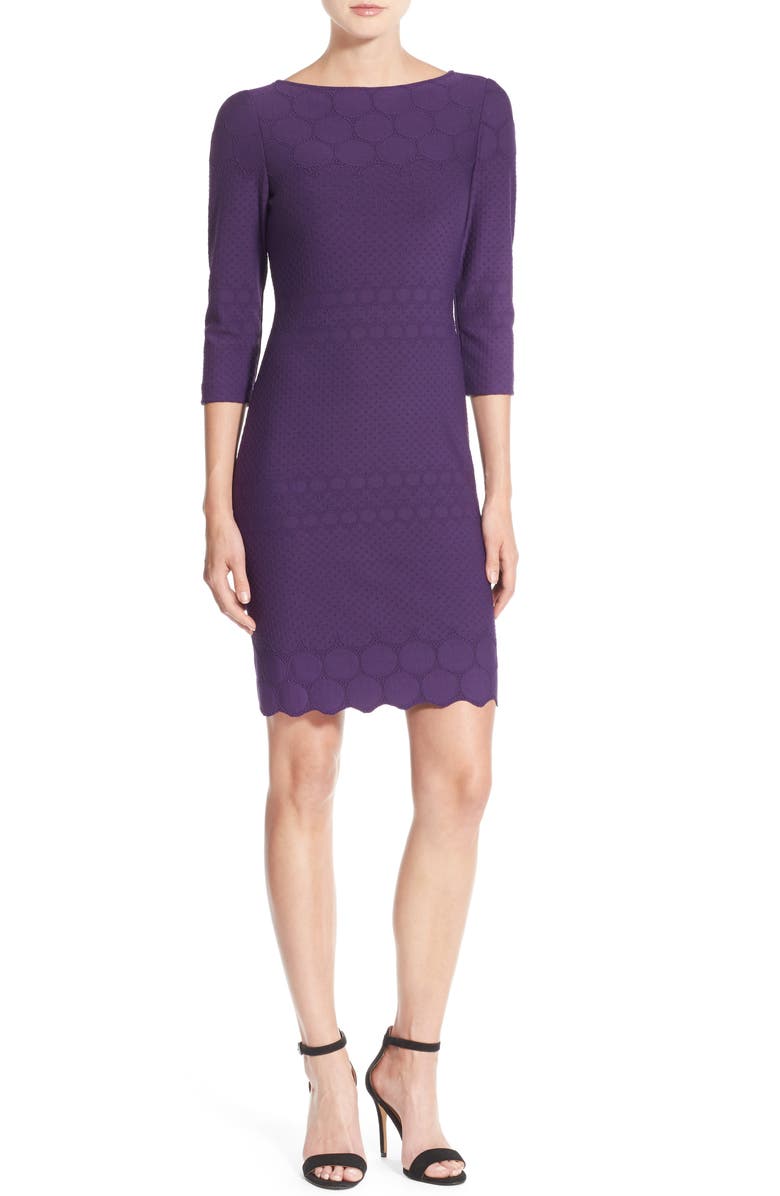 Julia Jordan Eyelet Sheath Dress, Alternate, color, 