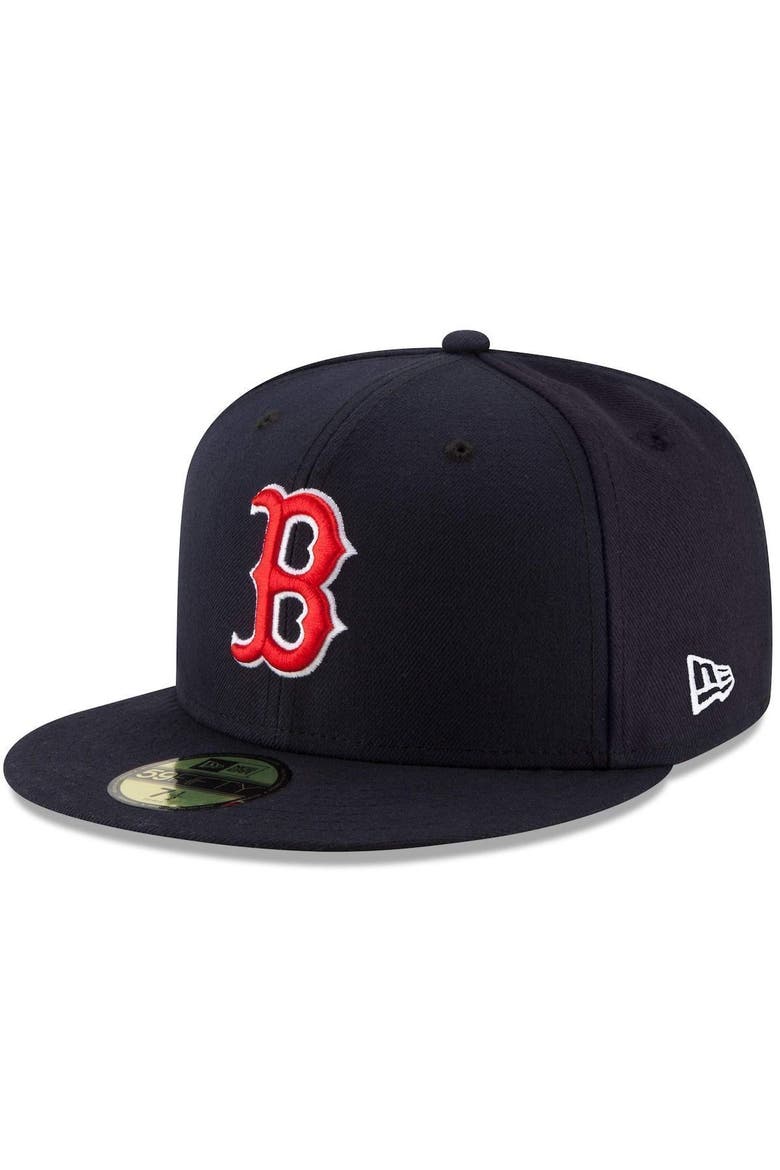 Men's New Era Navy Boston Red Sox Game Authentic Collection On-Field 59FIFTY Fitted Hat, Main, color, NAVY