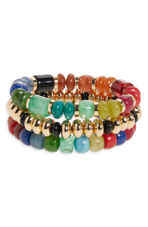 3-Pack Assorted Beaded Bracelet Set