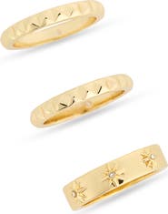 Covet Set of Three Studs and Stars Rings