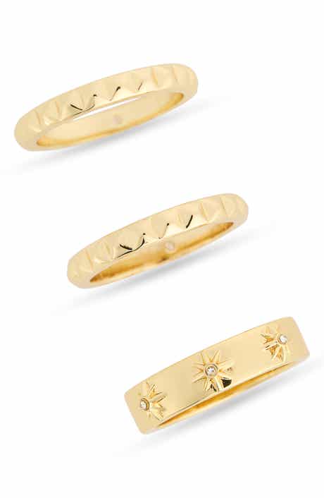 Covet Set of Three Studs and Stars Rings