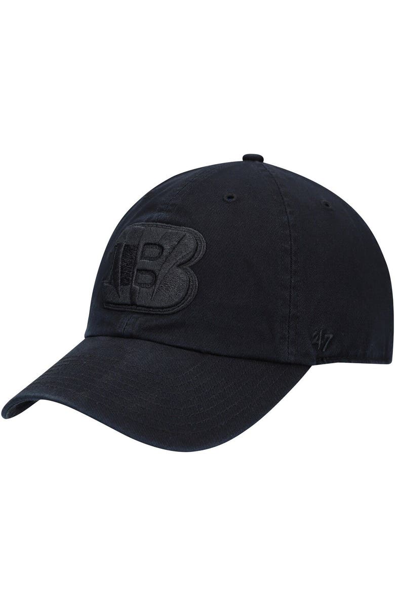 '47 Men's '47 Black Cincinnati Bengals Team Tonal Clean Up Adjustable Hat, Main, color, Black