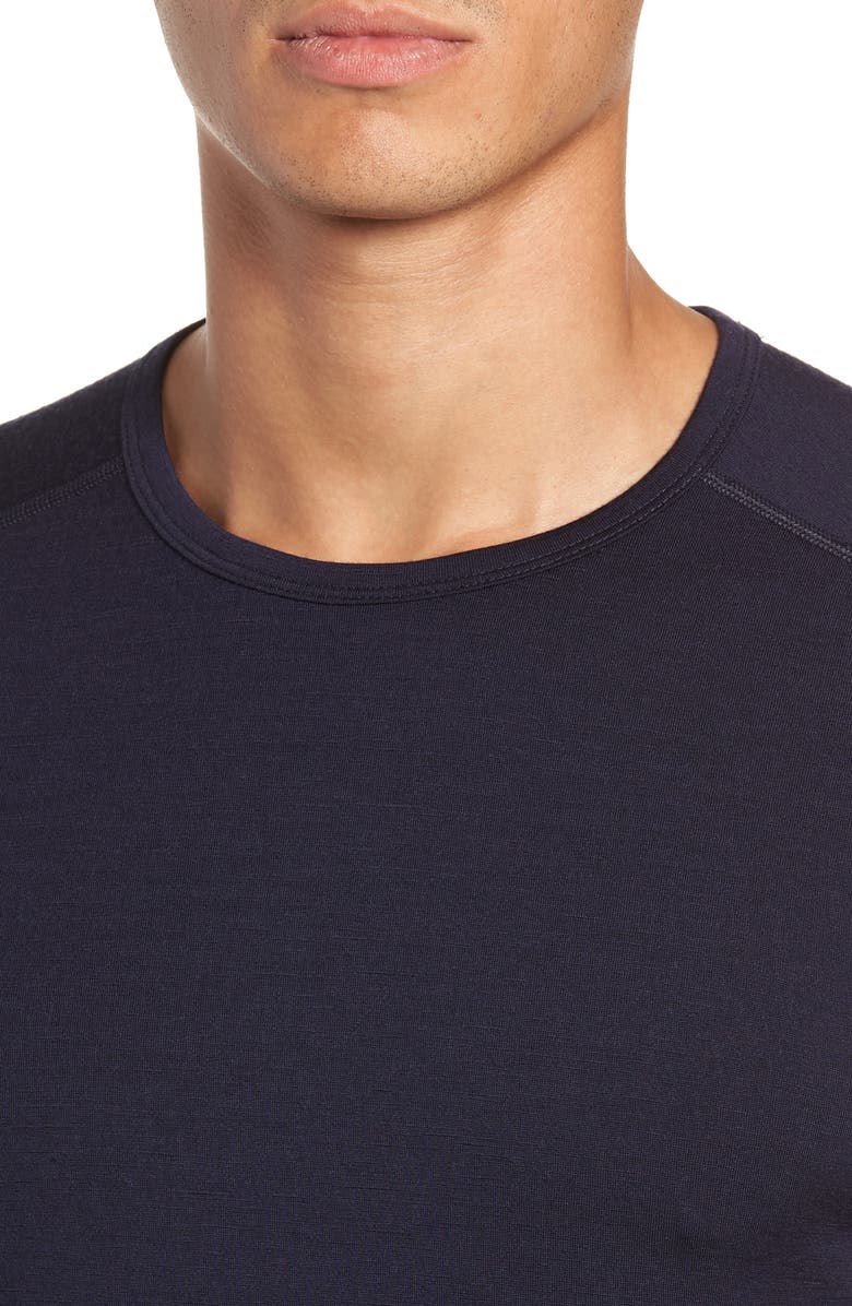 Icebreaker Oasis Long Sleeve Wool Base Layer T-Shirt, Alternate, color, Midnight Navy