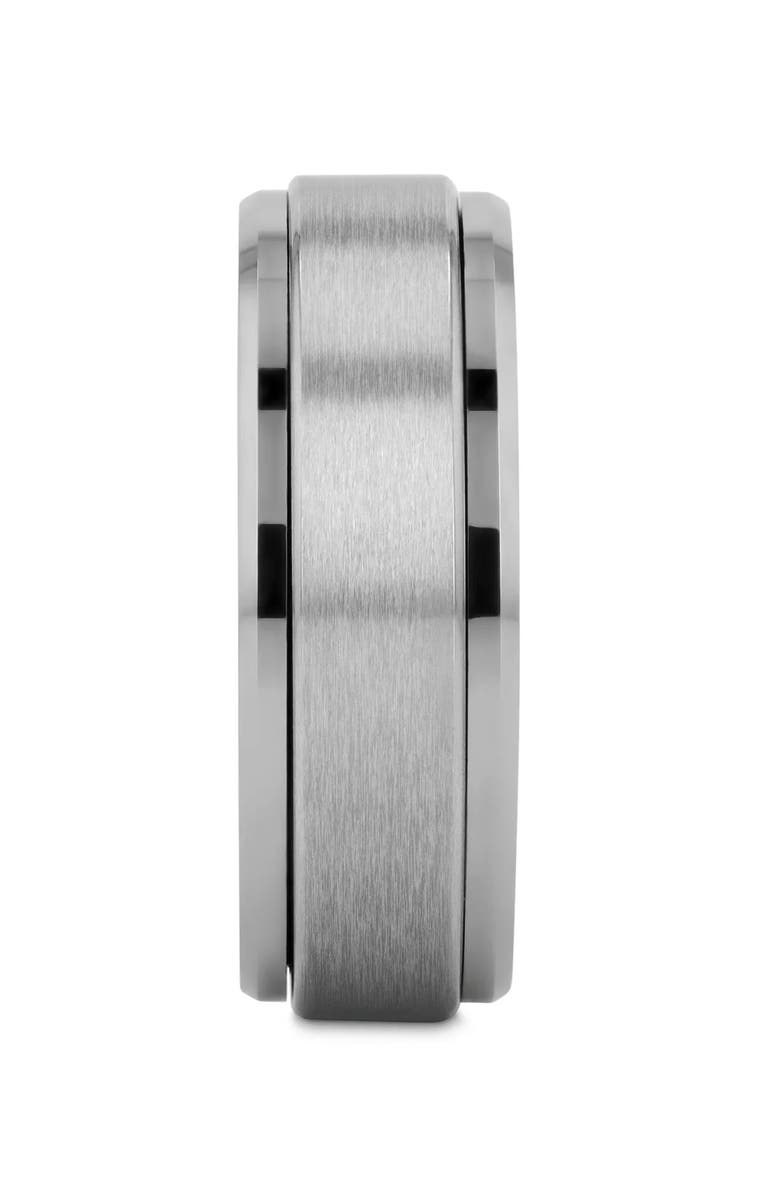 Larson Jewelers Revolution Tungsten Carbide Spinning Band, Alternate, color, Metallic Silver