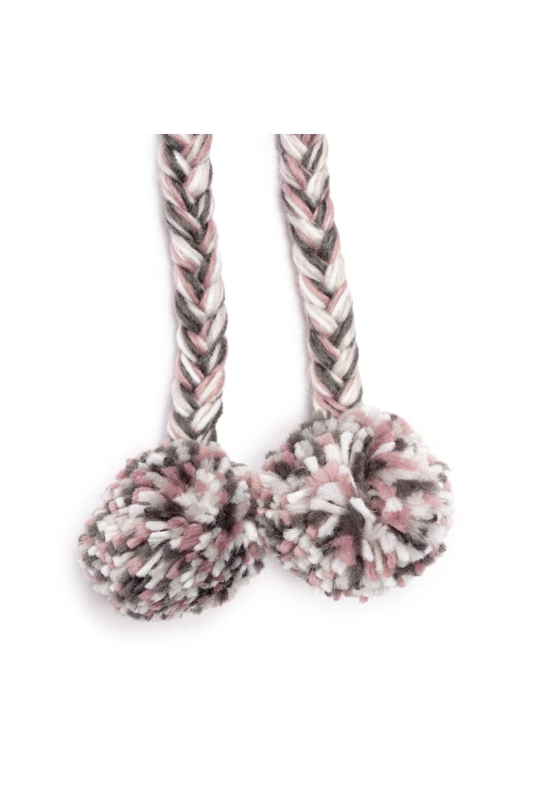 Women's Chunky Trapper Knit Hat with Pom, Alternate, color, Canyon Rose