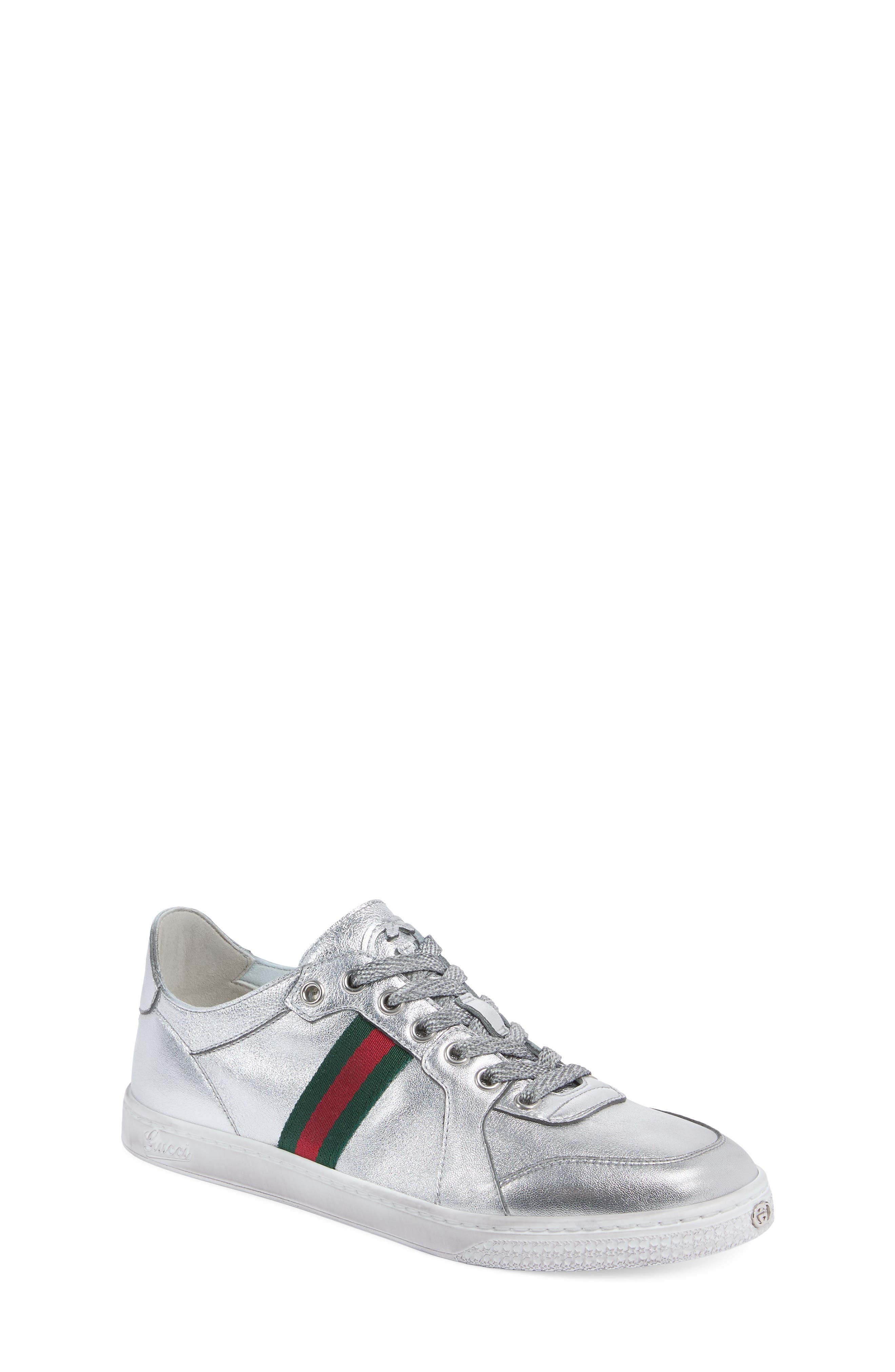 Gucci Coda Low Top Sneaker, Main, color, Silver Metallic