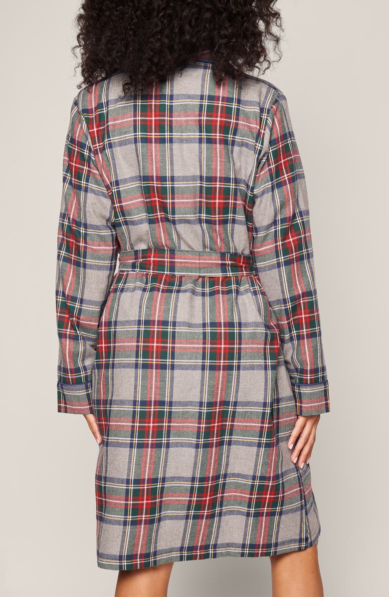 Petite Plume Westminster Tartan Cotton Robe, Alternate, color,