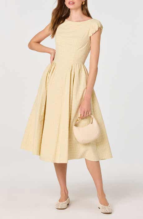 Emalee Check Print A-Line Dress