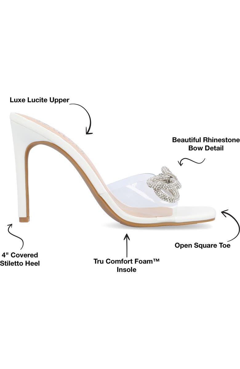 Journee Collection Fenella Embellished Clear Strap Stiletto Sandal, Alternate, color, White
