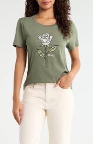 Lucky Brand Lace Rose Graphic T-Shirt