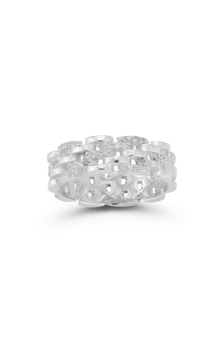 CHLOE AND MADISON Link Band Ring, Main, color, Silver
