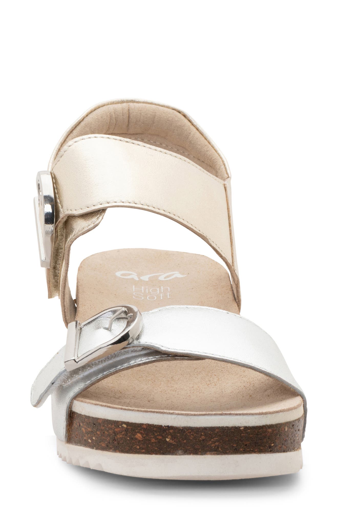 Nova Slingback Platform Wedge Sandal, Alternate, color, SILVER/ PLATINUM
