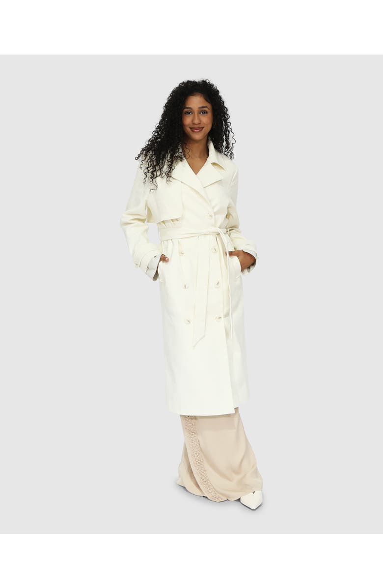 Belle & Bloom Empirical Trench Coat, Main, color, White