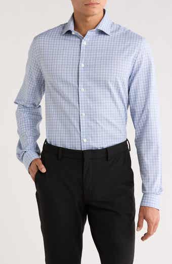 Michael Kors Check Print Slim Fit Performance Dress Shirt