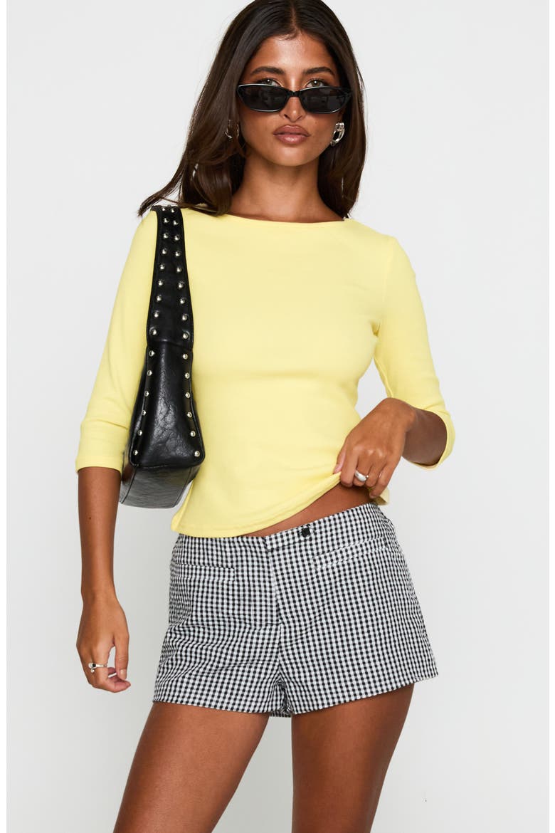 Hot Commodity Micro Shorts, Alternate, color, BLACK GINGHAM