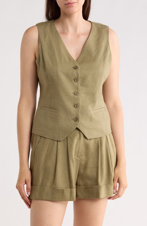 Linen Blend Vest