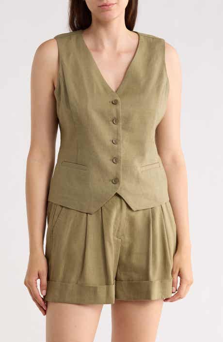 DKNY Linen Blend Vest