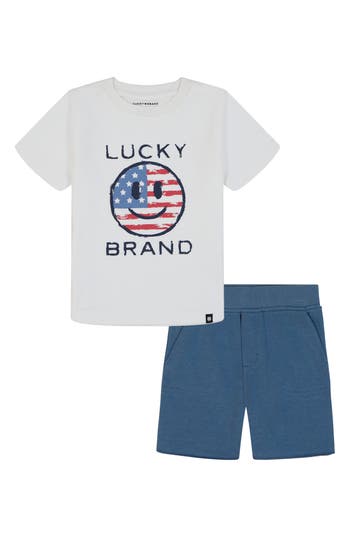 Lucky Brand Baby Boy's & Little Boy's 2-piece Logo T-shirt & Shorts Set