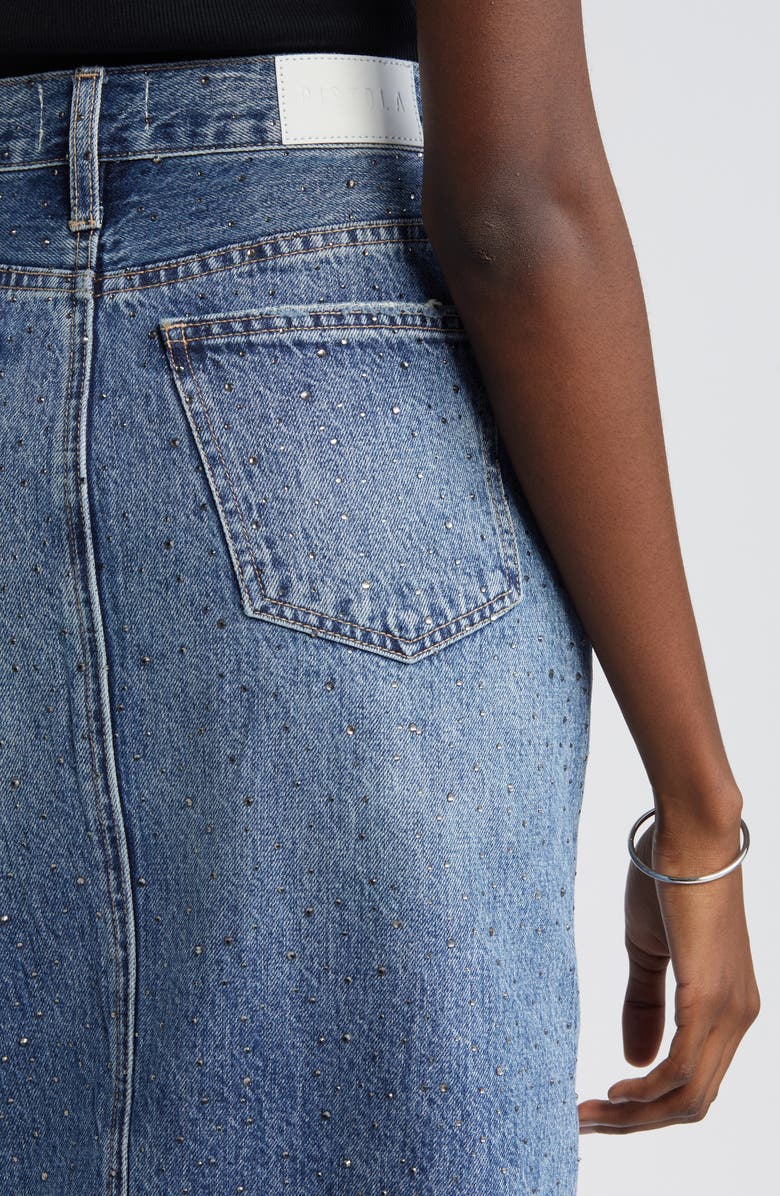 Pistola Alice Denim Maxi Skirt, Alternate, color,