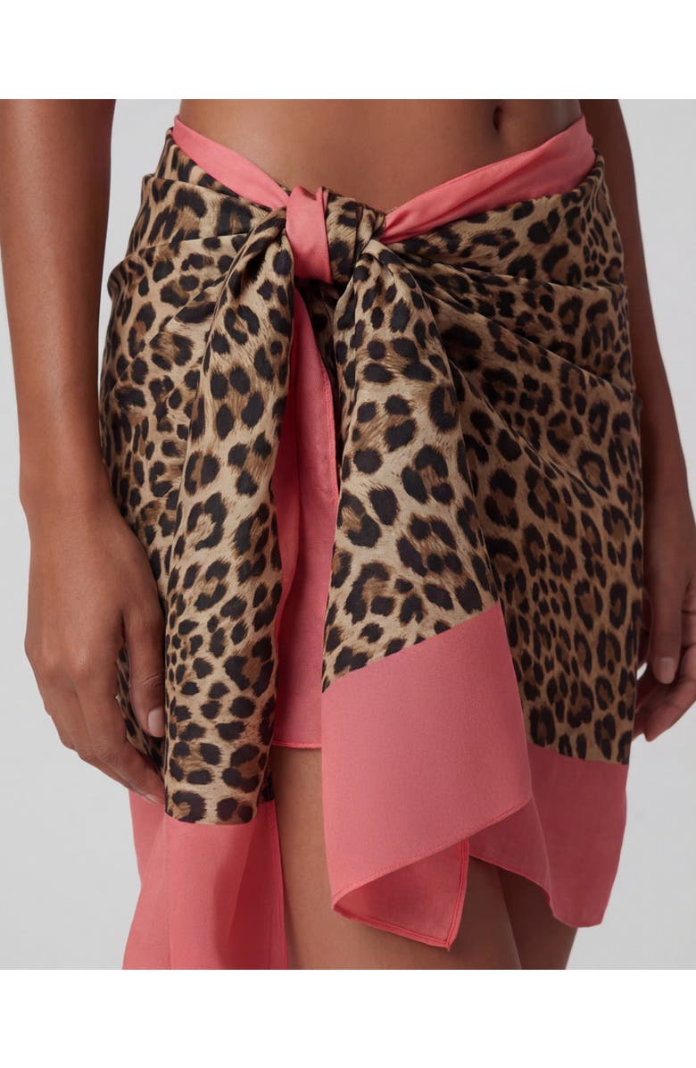 Lords of Harlech Leopard Womens Printed Scarf, Alternate, color, Leopard Brown