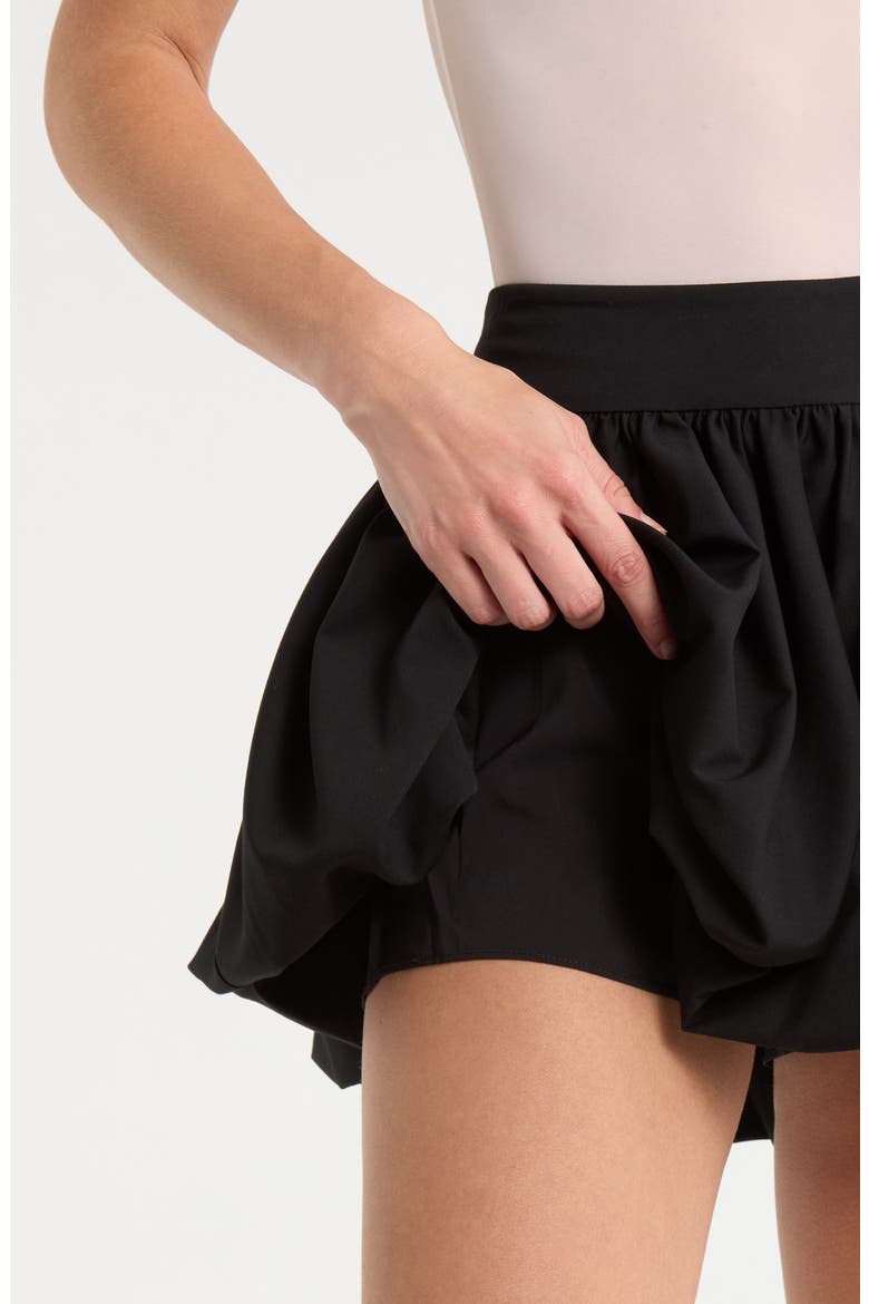 Agnes Bubble Hem Skirt, Alternate, color, BLACK