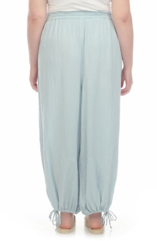 Boho Me Cotton Parachute Pants In Chambray