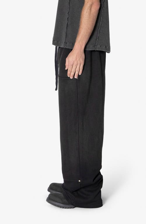 Mnml West Double Knee Sweatpants In Washed Black