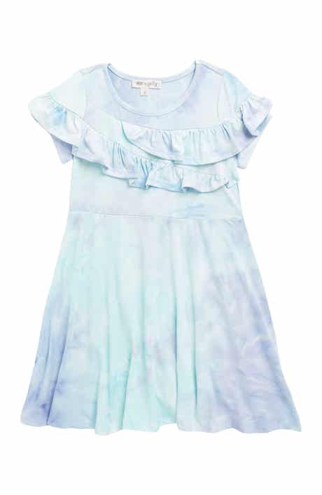 Ava & Yelly Kids' Ruffle Print Dress