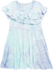 Ava & Yelly Kids' Ruffle Print Dress