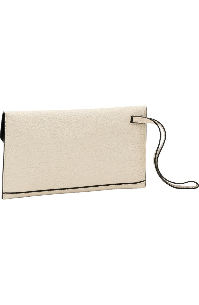 AllSaints Ursa Leather Pouch Wristlet, Alternate, color, Sahara White