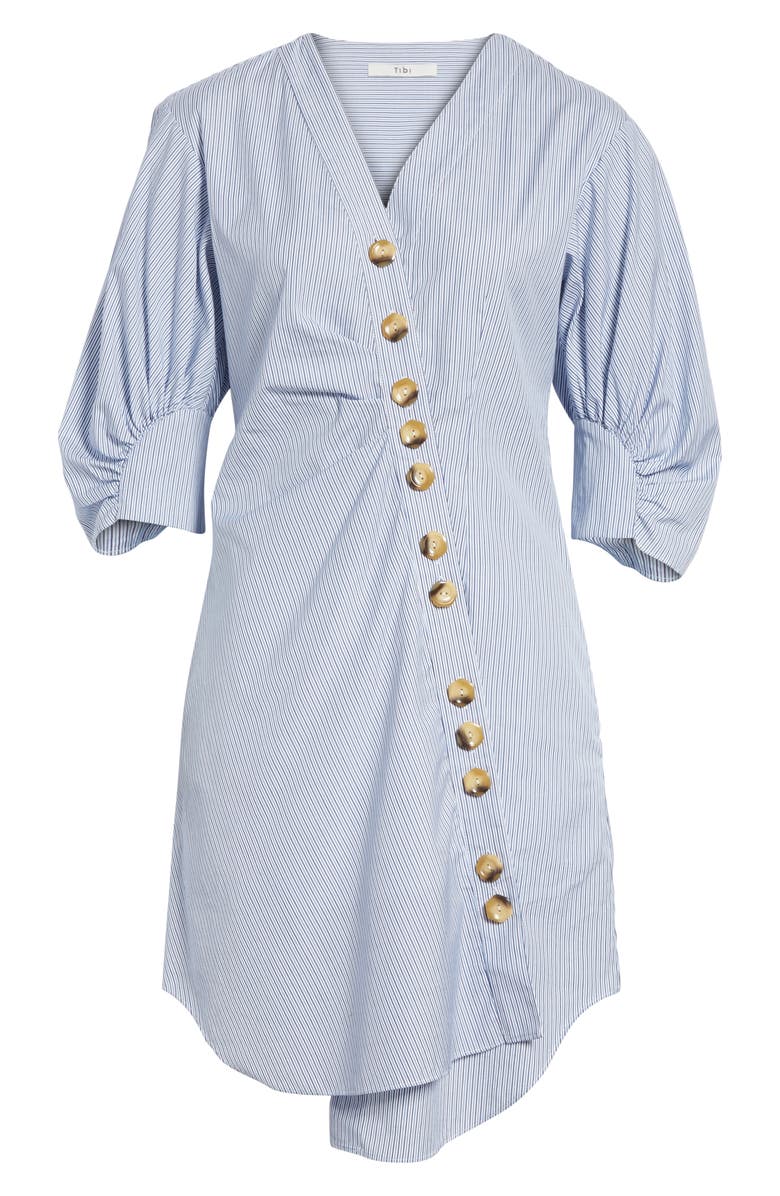 Tibi Asymmetrical Cotton Shirtdress, Alternate, color, 