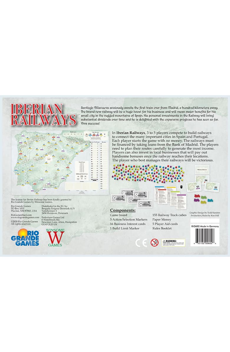 Rio Grande Games Iberian Railways, Alternate, color, Multicolored