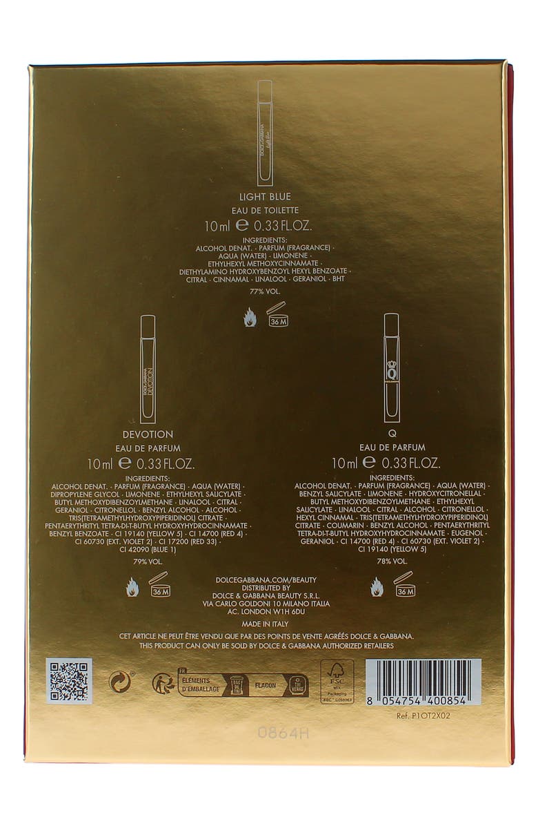 Dolce&Gabbana Women's 3-Piece Fragrance Set $114 Value, Alternate, color,